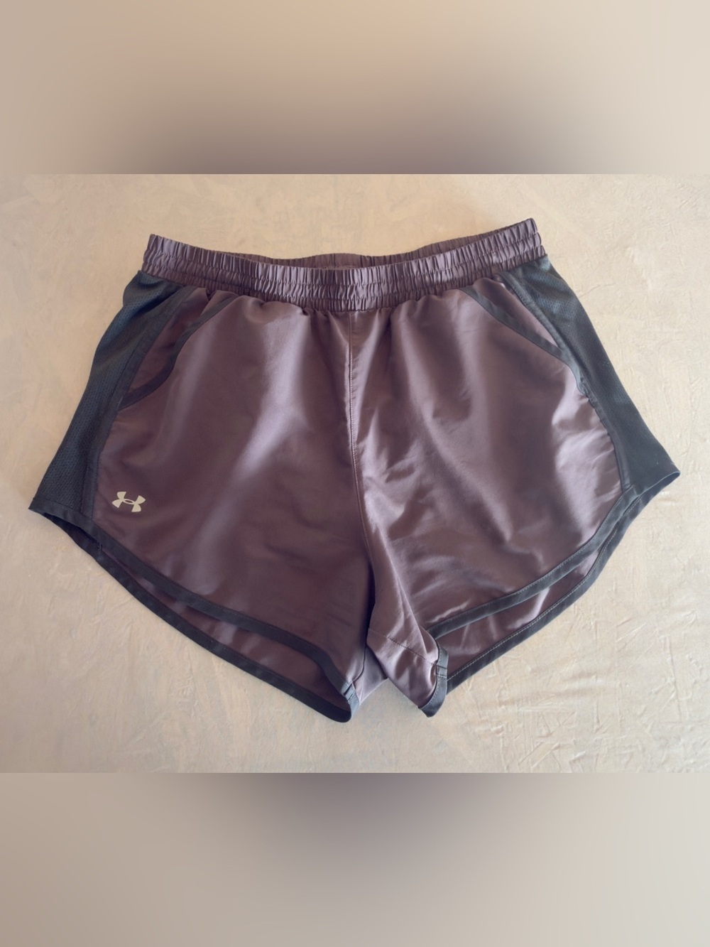 Under Armour Plum Athletic Shorts with Black Trim